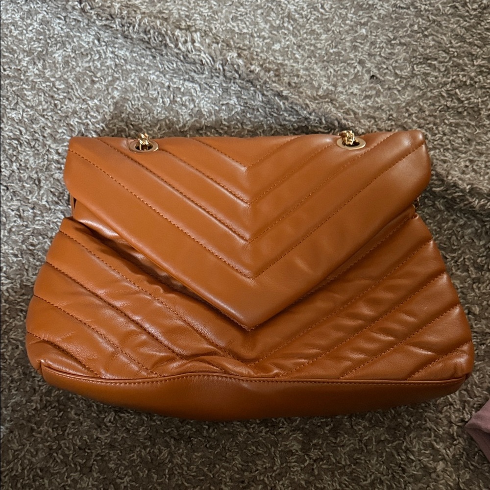 Elegant Tan Quilted Women's Bag
